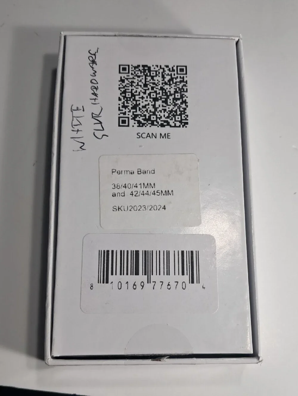 SOLACE Perma Band for Apple Smart Watch Band- white with silver hardware